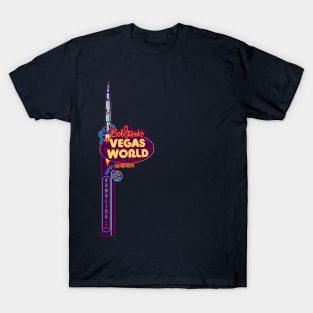 Vintage Vegas World Hotel and Casino Sign Las Vegas T-Shirt